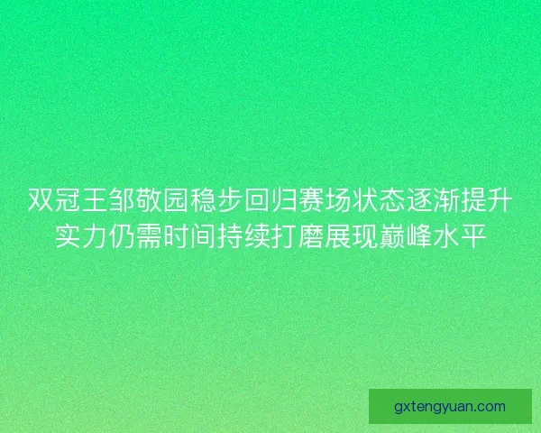 双冠王邹敬园稳步回归赛场状态逐渐提升实力仍需时间持续打磨展现巅峰水平